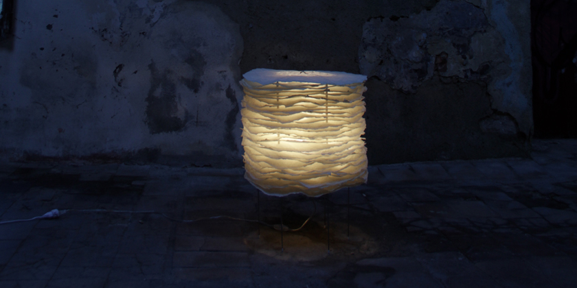 Lampe millefeuille à poser 50